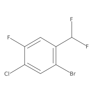 1-Bromo-5-chloro-2-(difluoromethyl)-4-fluorobenzene结构式