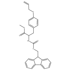 Methyl (2R)-2-{[(9H-fluoren-9-ylmethoxy)carbonyl]amino}-3-[4-(prop-2-EN-1-yloxy)phenyl]propanoate结构式