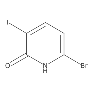 6-Bromo-3-iodopyridin-2-ol Structure