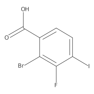 2-Bromo-3-fluoro-4-iodobenzoic acid Structure