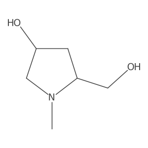 (3S,5S)-5-(hydroxymethyl)-1-methylpyrrolidin-3-ol Structure