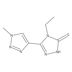 4-Ethyl-5-(1-methyl-1h-1,2,3-triazol-4-yl)-2,4-dihydro-3h-1,2,4-triazole-3-thione Structure