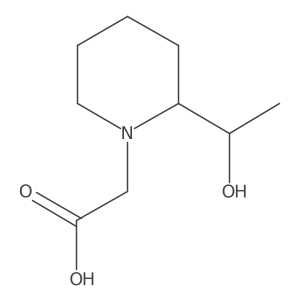 2-[2-(1-hydroxyethyl)-1-piperidyl]acetic acid结构式