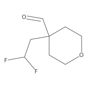 4-(2,2-Difluoroethyl)oxane-4-carbaldehyde Structure