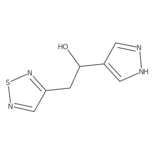 1-(1H-Pyrazol-4-yl)-2-(1,2,5-thiadiazol-3-yl)ethan-1-ol Structure