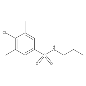 4-chloro-3,5-dimethyl-N-propylbenzene-1-sulfonamide结构式