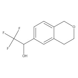 1-(3,4-dihydro-1H-2-benzopyran-6-yl)-2,2,2-trifluoroethan-1-ol结构式