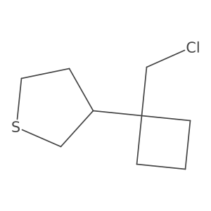 3-[1-(Chloromethyl)cyclobutyl]thiolane结构式