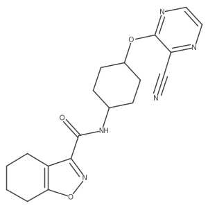 N-((1r,4r)-4-((3-cyanopyrazin-2-yl)oxy)cyclohexyl)-4,5,6,7-tetrahydrobenzo[d]isoxazole-3-carboxamide结构式