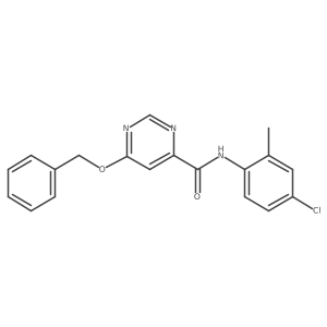 6-(benzyloxy)-N-(4-chloro-2-methylphenyl)pyrimidine-4-carboxamide结构式