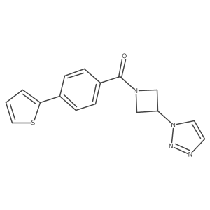 (3-(1H-1,2,3-triazol-1-yl)azetidin-1-yl)(4-(thiophen-2-yl)phenyl)methanone结构式
