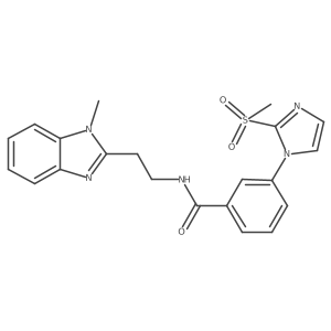 N-(2-(1-methyl-1H-benzo[d]imidazol-2-yl)ethyl)-3-(2-(methylsulfonyl)-1H-imidazol-1-yl)benzamide Structure