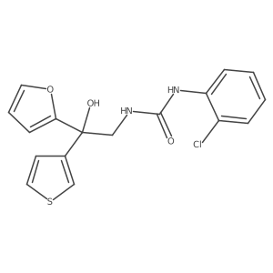 1-(2-Chlorophenyl)-3-(2-(furan-2-yl)-2-hydroxy-2-(thiophen-3-yl)ethyl)urea结构式