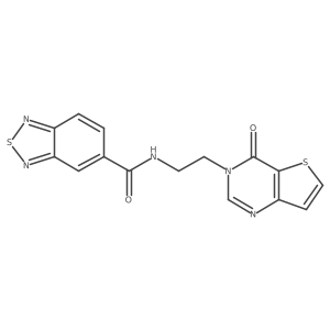 N-(2-(4-oxothieno[3,2-d]pyrimidin-3(4H)-yl)ethyl)benzo[c][1,2,5]thiadiazole-5-carboxamide结构式