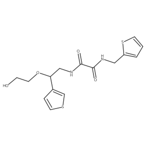 N1-(2-(2-hydroxyethoxy)-2-(thiophen-3-yl)ethyl)-N2-(thiophen-2-ylmethyl)oxalamide结构式