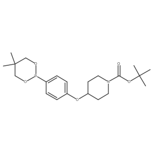 Tert-butyl 4-[4-(5,5-dimethyl-1,3,2-dioxaborinan-2-YL)phenoxy]piperidine-1-carboxylate结构式