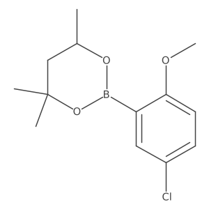 2-(5-Chloro-2-methoxyphenyl)-4,4,6-trimethyl-1,3,2-dioxaborinane结构式