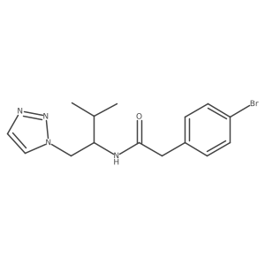 2-(4-bromophenyl)-N-[3-methyl-1-(1H-1,2,3-triazol-1-yl)butan-2-yl]acetamide Structure