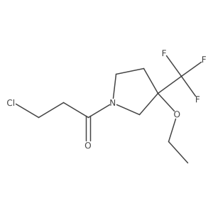 3-Chloro-1-[3-ethoxy-3-(trifluoromethyl)pyrrolidin-1-yl]propan-1-one结构式