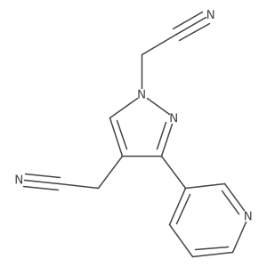 2,2'-(3-(pyridin-3-yl)-1H-pyrazole-1,4-diyl)diacetonitrile结构式