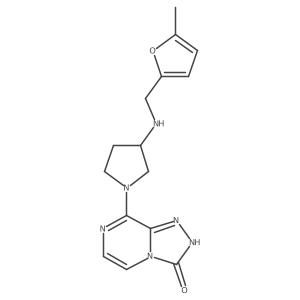 8-(3-{[(5-methyl-2-furyl)methyl]amino}pyrrolidin-1-yl)[1,2,4]triazolo[4,3-a]pyrazin-3(2H)-one结构式