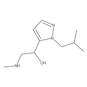 2-(methylamino)-1-[1-(2-methylpropyl)-1H-pyrazol-5-yl]ethan-1-ol Structure