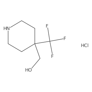 [4-(Trifluoromethyl)piperidin-4-yl]methanol hydrochloride结构式