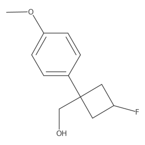 [(1r,3r)-3-Fluoro-1-(4-methoxyphenyl)cyclobutyl]methanol Structure