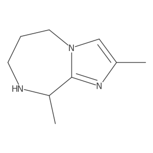 (9R)-2,9-dimethyl-5H,6H,7H,8H,9H-imidazo[1,2-a][1,4]diazepine结构式