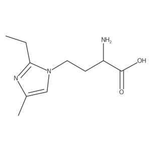 2-amino-4-(2-ethyl-4-methyl-1H-imidazol-1-yl)butanoic acid结构式