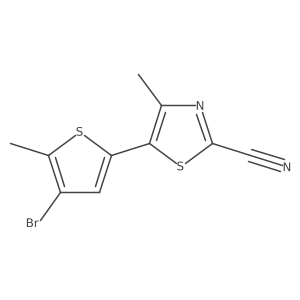 5-(4-Bromo-5-methylthiophen-2-yl)-4-methyl-1,3-thiazole-2-carbonitrile结构式