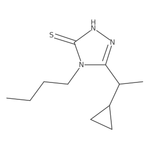 4-butyl-5-(1-cyclopropylethyl)-4H-1,2,4-triazole-3-thiol结构式