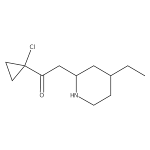 1-(1-Chlorocyclopropyl)-2-(4-ethylpiperidin-2-yl)ethan-1-one Structure