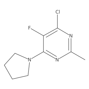 4-Chloro-5-fluoro-2-methyl-6-(pyrrolidin-1-yl)pyrimidine Structure