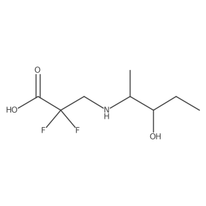 2,2-Difluoro-3-[(3-hydroxypentan-2-yl)amino]propanoic acid结构式