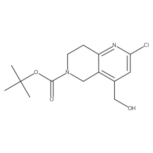 Tert-butyl 2-chloro-4-(hydroxymethyl)-5,6,7,8-tetrahydro-1,6-naphthyridine-6-carboxylate Structure