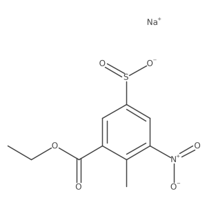 Sodium 3-(ethoxycarbonyl)-4-methyl-5-nitrobenzene-1-sulfinate结构式