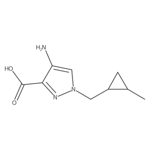 4-amino-1-[(2-methylcyclopropyl)methyl]-1H-pyrazole-3-carboxylic acid结构式