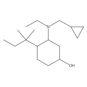 3-[(Cyclopropylmethyl)(ethyl)amino]-4-(2-methylbutan-2-yl)cyclohexan-1-ol结构式