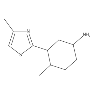 4-Methyl-3-(4-methyl-1,3-thiazol-2-yl)cyclohexan-1-amine Structure