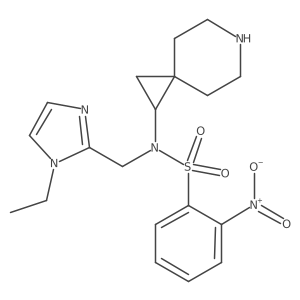 N-{6-azaspiro[2.5]octan-1-yl}-N-[(1-ethyl-1H-imidazol-2-yl)methyl]-2-nitrobenzene-1-sulfonamide结构式