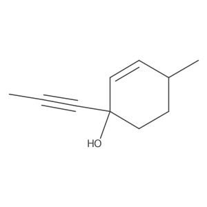 4-Methyl-1-(prop-1-yn-1-yl)cyclohex-2-en-1-ol结构式