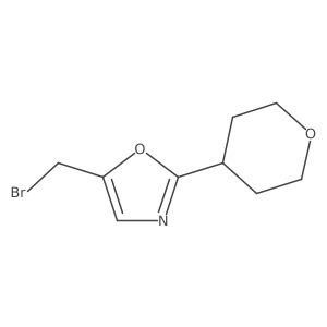 5-(Bromomethyl)-2-(oxan-4-yl)-1,3-oxazole结构式