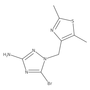 5-bromo-1-[(dimethyl-1,3-thiazol-4-yl)methyl]-1H-1,2,4-triazol-3-amine结构式