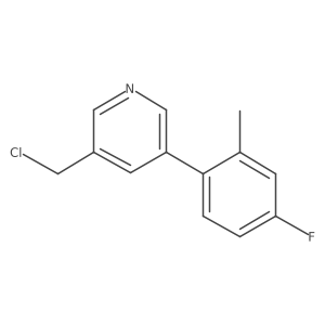 3-(Chloromethyl)-5-(4-fluoro-2-methylphenyl)pyridine Structure