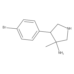 rac-(3R,4S)-4-(4-bromophenyl)-3-methylpyrrolidin-3-amine Structure