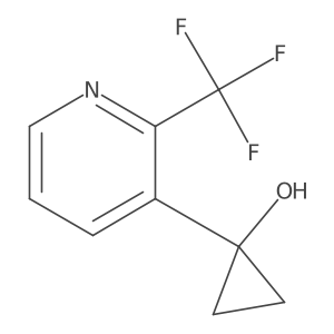 1-[2-(Trifluoromethyl)pyridin-3-yl]cyclopropan-1-ol Structure