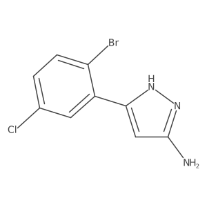 3-Amino-5-(2-bromo-5-chlorophenyl)pyrazole Structure