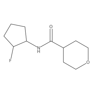 N-(2-fluorocyclopentyl)oxane-4-carboxamide结构式