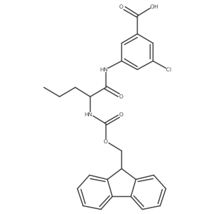 3-chloro-5-[2-({[(9H-fluoren-9-yl)methoxy]carbonyl}amino)pentanamido]benzoic acid Structure